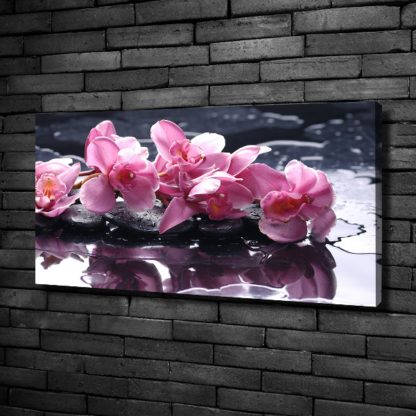 Canvas schilderij Roze orchidee