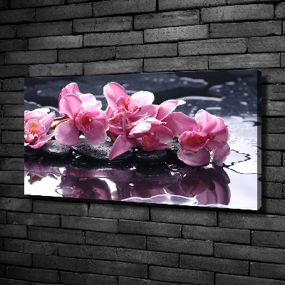 Canvas schilderij Roze orchidee