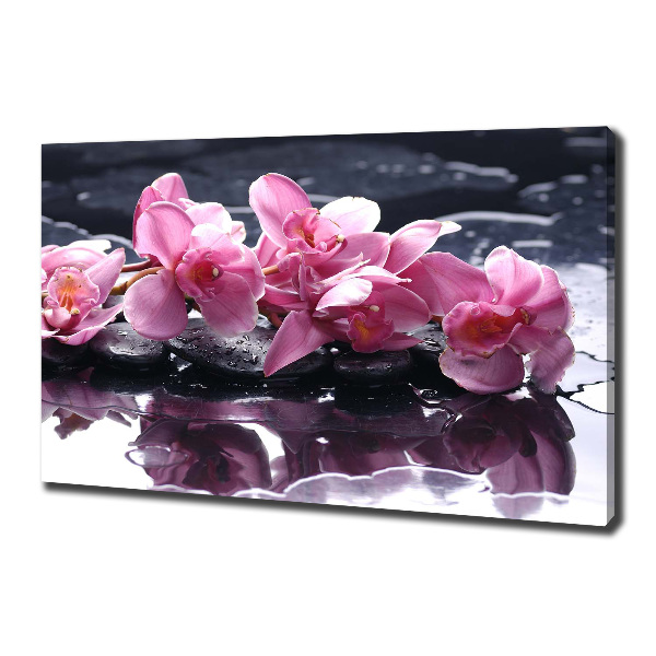 Canvas schilderij Roze orchidee