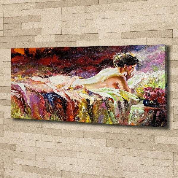 Canvas schilderij Leugenachtige vrouw