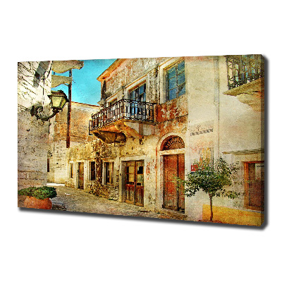 Foto canvas Straten in Griekenland