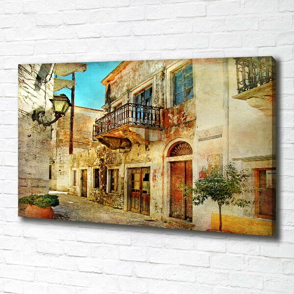 Foto canvas Straten in Griekenland