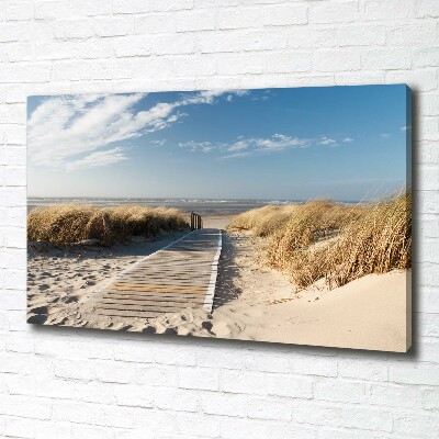 Canvas schilderij Strandpad