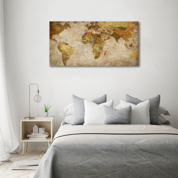 Canvas foto Politieke kaart