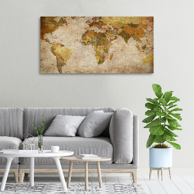 Canvas foto Politieke kaart