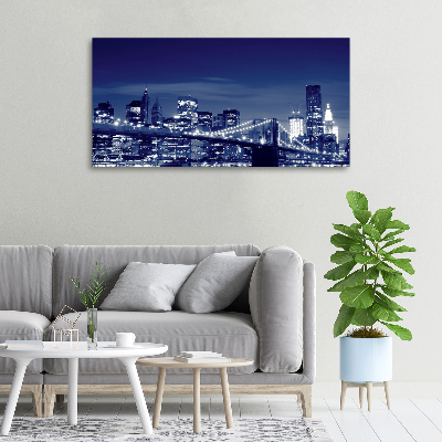 Foto op canvas New York 's nachts