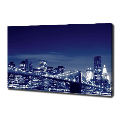 Foto op canvas New York 's nachts