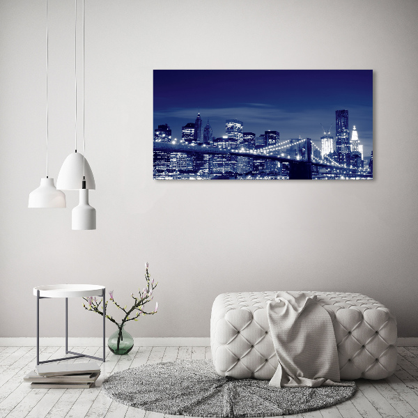 Foto op canvas New York 's nachts