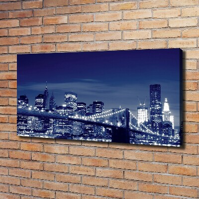 Foto op canvas New York 's nachts