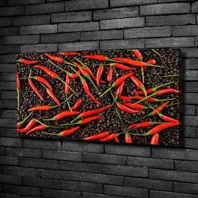 Foto op canvas Chilipepers