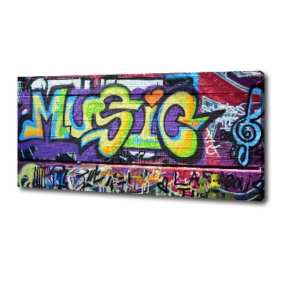 Foto canvas Graffiti op de muur