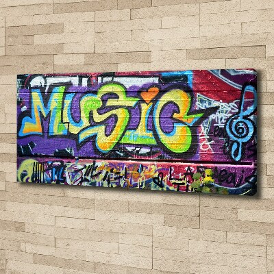 Foto canvas Graffiti op de muur