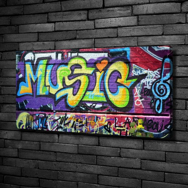 Foto canvas Graffiti op de muur