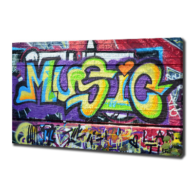 Foto canvas Graffiti op de muur