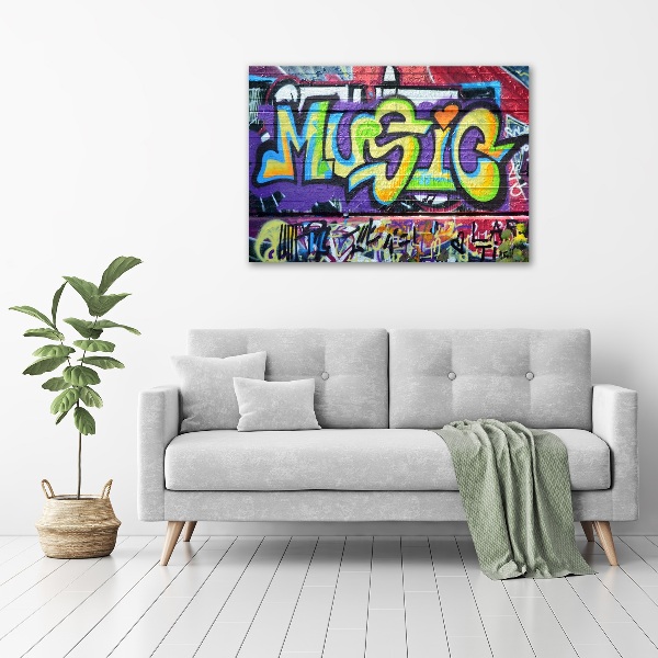 Foto canvas Graffiti op de muur