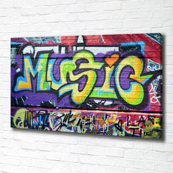 Foto canvas Graffiti op de muur