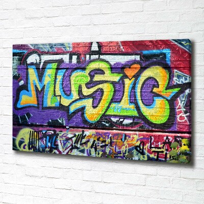 Foto canvas Graffiti op de muur