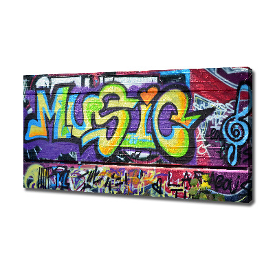 Foto canvas Graffiti op de muur