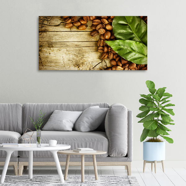 Canvas foto Koffie en laurierblad