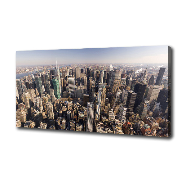 Canvas schilderij New York vanuit vogelperspectief