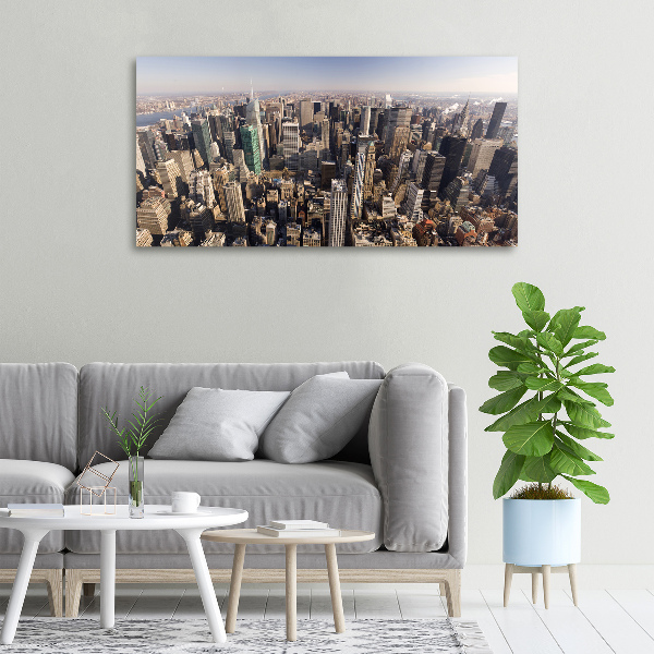 Canvas schilderij New York vanuit vogelperspectief