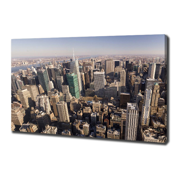 Canvas schilderij New York vanuit vogelperspectief