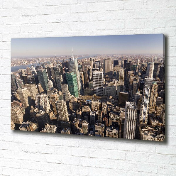 Canvas schilderij New York vanuit vogelperspectief