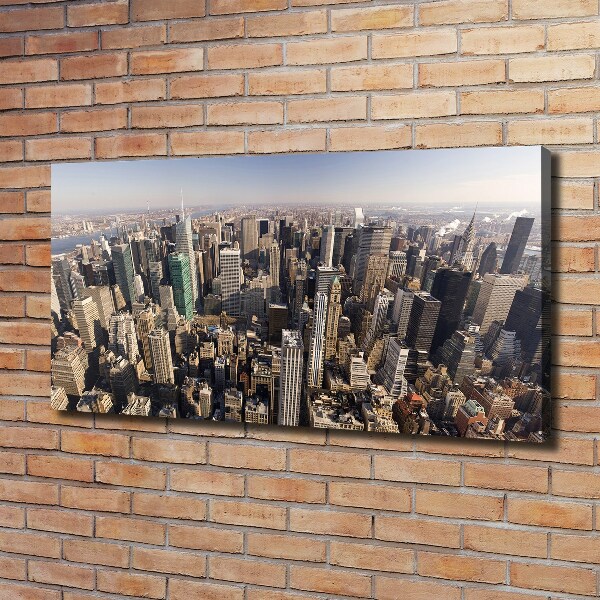 Canvas schilderij New York vanuit vogelperspectief
