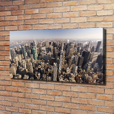 Canvas schilderij New York vanuit vogelperspectief