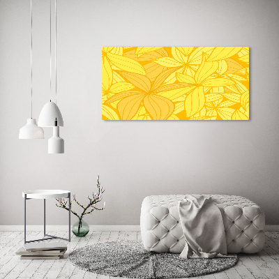 Canvas schilderij Achtergrond met gele bloemen