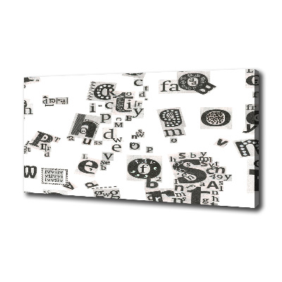 Schilderij op canvas Brieven uit een krant