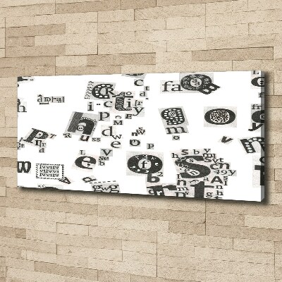 Schilderij op canvas Brieven uit een krant