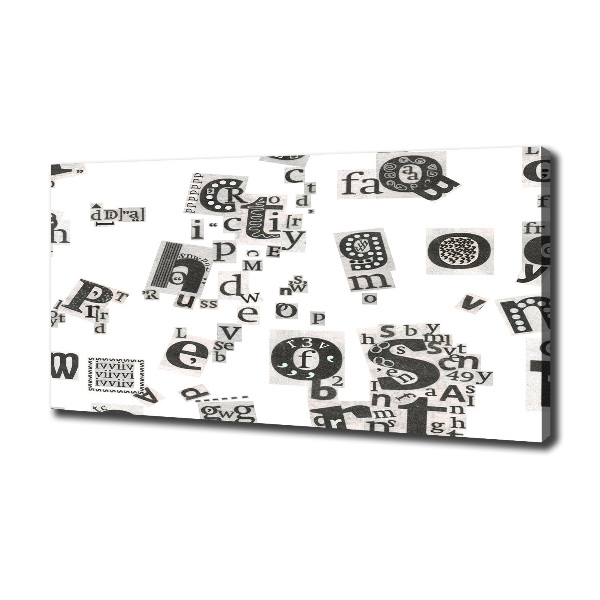 Schilderij op canvas Brieven uit een krant