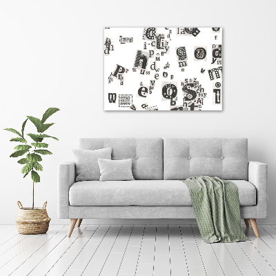 Schilderij op canvas Brieven uit een krant