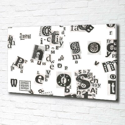 Schilderij op canvas Brieven uit een krant