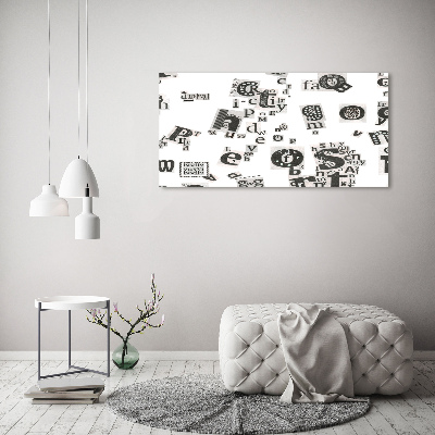 Schilderij op canvas Brieven uit een krant