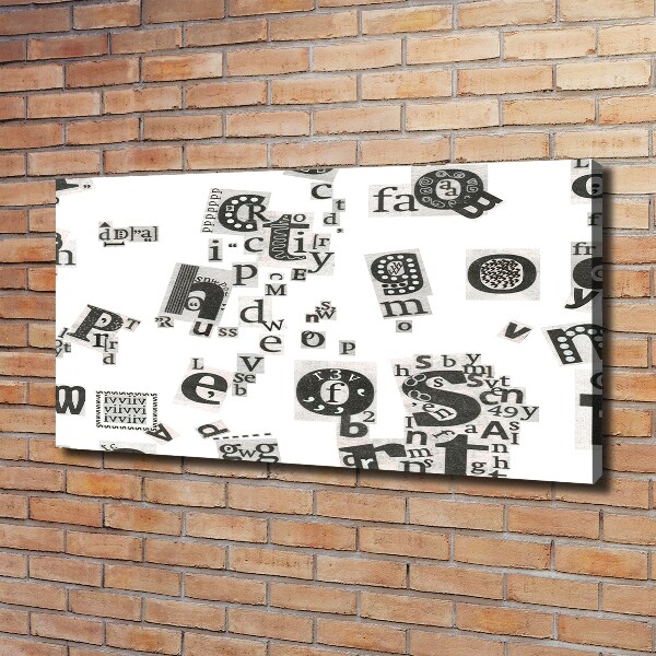 Schilderij op canvas Brieven uit een krant
