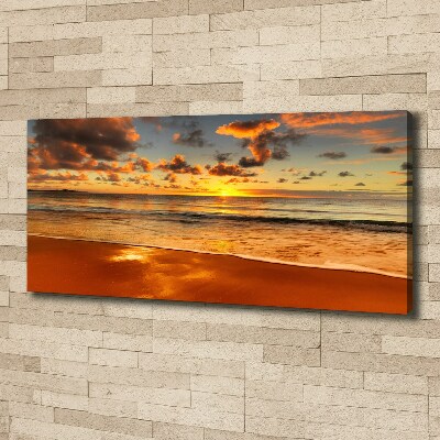 Schilderij op canvas Zonsondergangstrand
