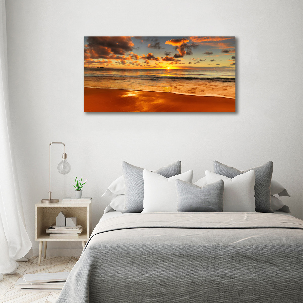 Schilderij op canvas Zonsondergangstrand