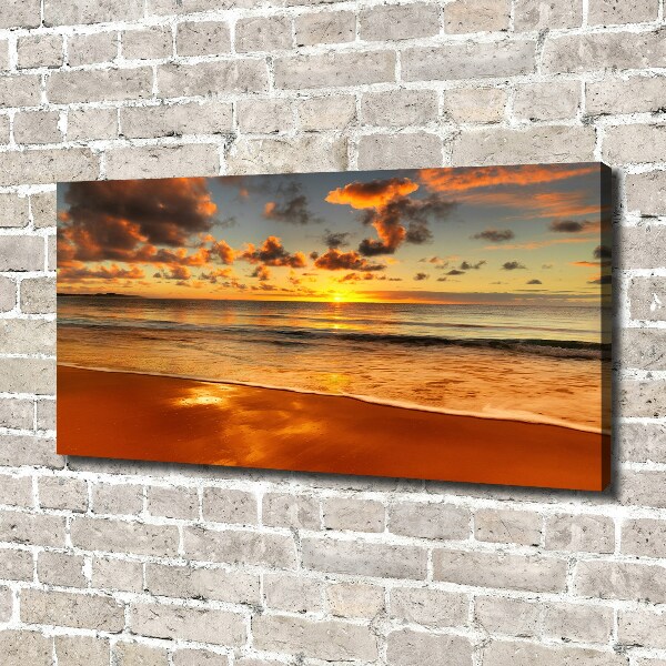 Schilderij op canvas Zonsondergangstrand