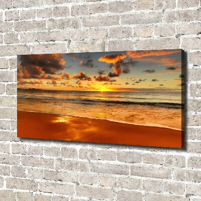 Schilderij op canvas Zonsondergangstrand