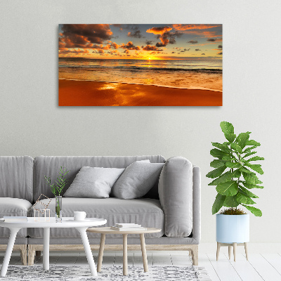 Schilderij op canvas Zonsondergangstrand
