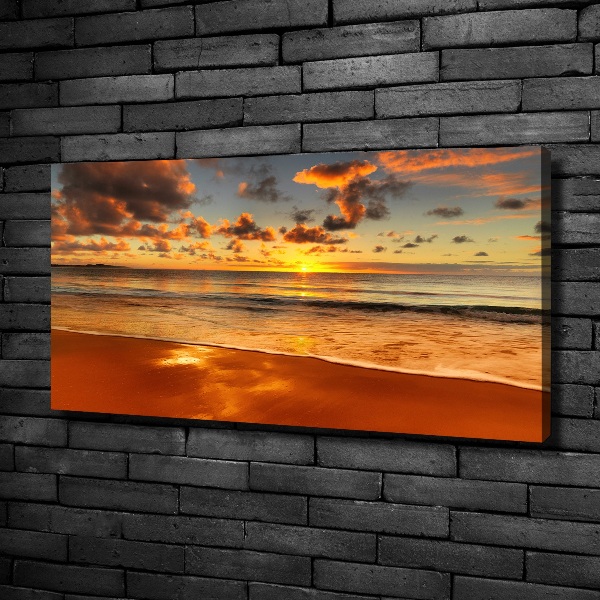 Schilderij op canvas Zonsondergangstrand