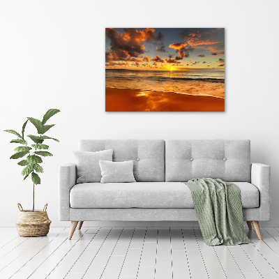 Schilderij op canvas Zonsondergangstrand