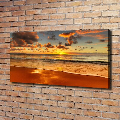 Schilderij op canvas Zonsondergangstrand