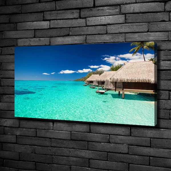 Foto canvas Bungalows boven het water
