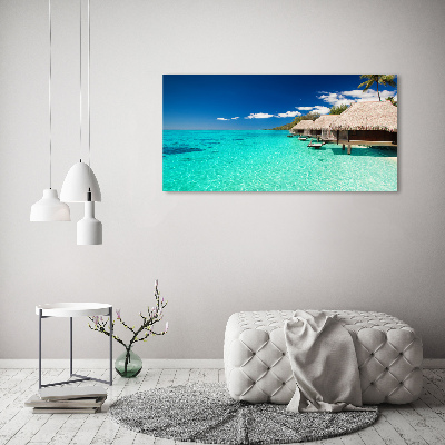 Foto canvas Bungalows boven het water