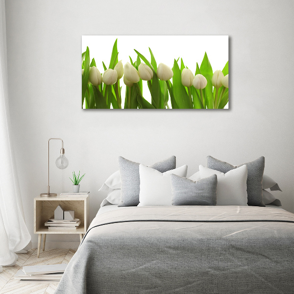 Schilderij op canvas Witte tulpen