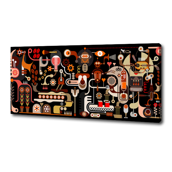 Canvas schilderij Koffieproductie