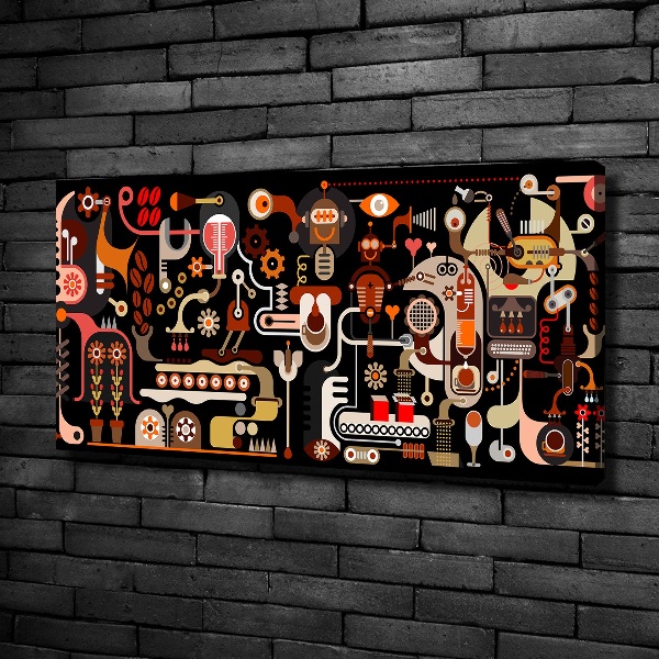 Canvas schilderij Koffieproductie